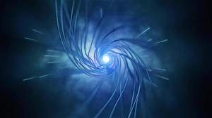 4k Blue Wormhole Space Animation Background