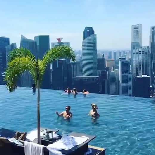 877K views · 7.7K reactions | This is the highest and largest rooftop infinity pool in the world. | Insider Travel | Facebook
