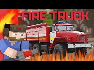 How to Build a Fire Truck in Minecraft | Tutorial