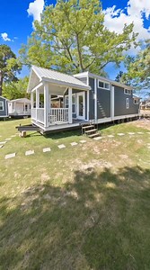 138K views · 1.2K reactions | A beautiful park model with a covered front porch  | Mountain Cabins | Facebook