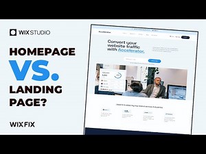 Homepage VS Landing Page | Wix Fix