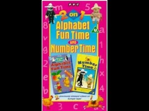 Original VHS Opening and Closing to 2 on 1 Number Time and Alphabet Fun Time UK VHS Tape