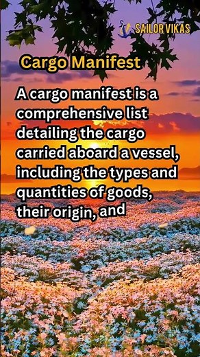 Cargo Manifest: The Ultimate Guide to Ship Cargo Details! 🚢 #MaritimeTrade