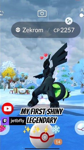 Zekrom is my first shiny Legendary!✨️✨️⚡️❄️ #pokemongo #zekrom #shiny