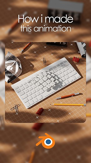 @paniv_pm on Instagram: "Keyboard animation🎹 Want to get this Blender file? I'll be posting it soon on my Telegram channel—link's in my bio!🍏 . . . . . #blender #3d #motiondesign #motion #cinema4d #blendertutorial #visuals #tutorials #highquality #cycles #blendertips #3dsmax #design #b3d #c4d #motional #behance #artdirection #visualization"