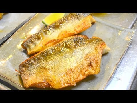 皮がパリパリっとフランス料理のようなスズキのムニエル How to make muniere of Japanese sea perch