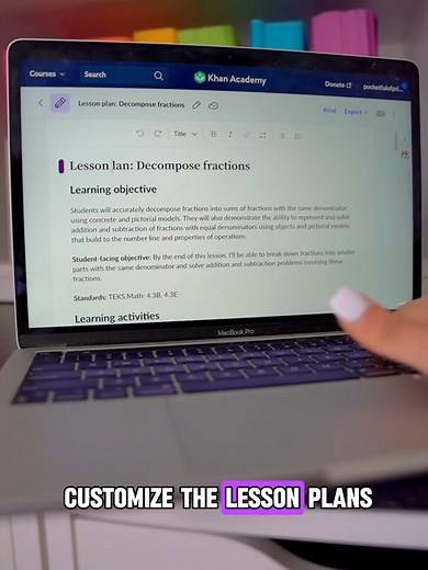 🚨 Don’t miss these TOP features of Khanmigo! 🚨 Khanmigo is the ultimate collaborator for your time-consuming tasks as a teacher! 🎉👾💻 1️⃣ EDITABLE Use Khanmigo to draft a fully detailed lesson plan that’s completely EDITABLE! You can easily make changes to fit your specific needs by clicking and editing the text in just seconds! 📝 2️⃣ “ASK KHANMIGO” Want something a little different than what Khanmigo created? Select some text and then use the “Ask Khanmigo” feature to add more details or t