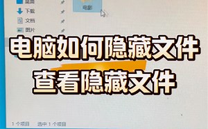 电脑如何隐藏文件或者查看隐藏文件？#电脑#电脑知识#电脑小技巧