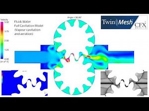CFX Berlin-Video: CFD Analysis External Gear Pump with Cavitation and Aeration