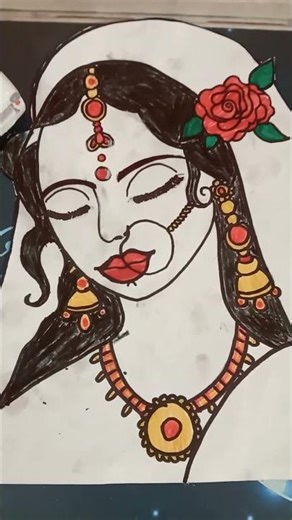 How to Draw a Traditional Bride / pencil sketch#art