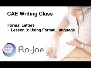 Writing CAE Formal Letters 3: Formal Language