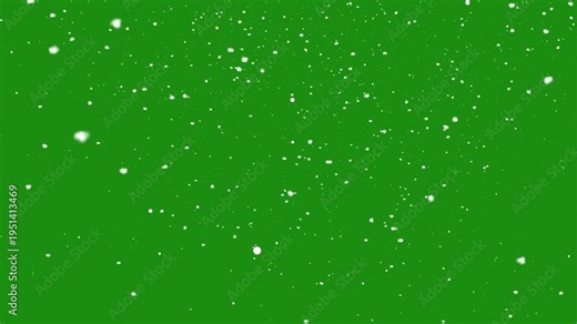 winter snow flakes overlay green screen, Snow falling green screen, Snow flakes falling in slow motion, Isolated falling snow new year and Christmas chroma key
