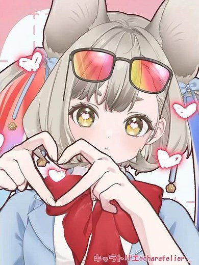 【# イラストメイキング】❤️ハートの手 素材配布❤️#vtuber #イラスト #タイムラプス #speedpaint #speeddrawing #フリー素材 #vtuber素材