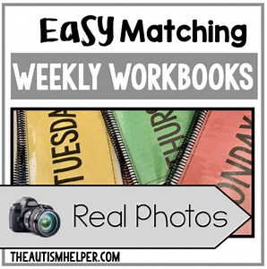 Easy Matching Weekly Workbooks - Real Photos