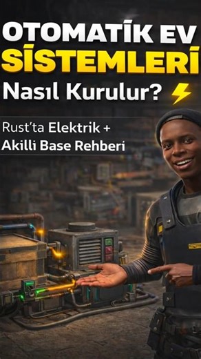 Rust’ta OTOMATİK EV SİSTEMLERİ Nasıl Kurulur? ⚡ Elektrik + Akıllı Base Rehberi #rust #shorts #gaming
