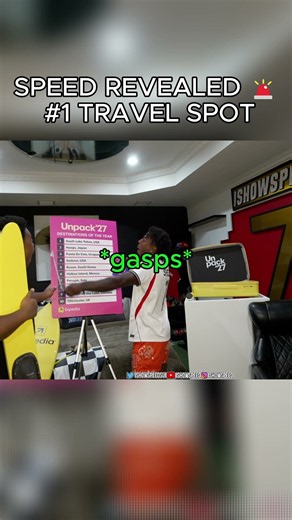 SPEED REVEALS 🚨 #1 TRAVEL SPOT #ishowspeed #expedia