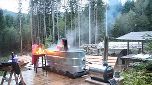 Nicolle on Instagram: "New video on Nicole Off Grid! Bathing while pregnant in a wood fired hippie hot tub 🥰 LINK IN BIO @nicolleoffgrid Music by @amarantemusic"