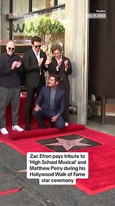 15K views · 409 reactions | Zac Efron said he sings the 'High School Musical' songs in the shower and thanked Matthew Perry while being honored with a star on the Hollywood Walk of Fame. | NBC News | Facebook