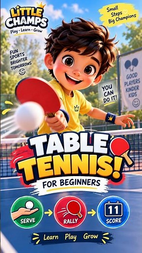Boy playing Table Tennis 🏓 Learn to Play in Seconds!