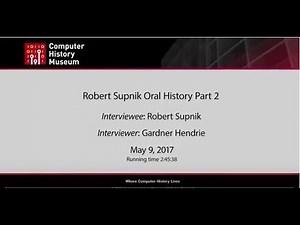 Oral History of Robert Supnik Part 2