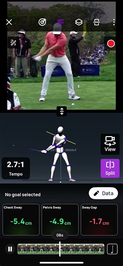 Alex Norenの正面からのドライバーショット