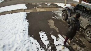 5.2K views | This woman walked up to her car in the driveway, completely unaware that there was black ice on the ground. The moment she opened the gate, she slipped and fell hard with a thud. | Jukin Copyright Management | Facebook