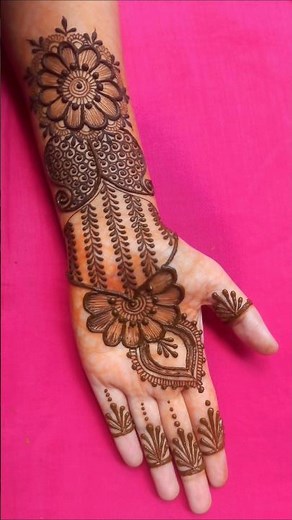 Arabic mehndi design front hand mehndi #arabicmehndi #fronthandmehndidesign