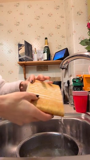 Washing a loaf of bread to make it yummy again! God I love coming home to my old country kitchen with left over stock from the shop. I hope to be able to share with you how to reduce your own wastage at home by showing you how I utilise the old stock. I also want to show you how to use a food store like ours to do all your shopping for a week on a budget. It is possible to eat healthy and eat well if you plan ahead and balance the right meats. Here I turned old rosemary foccacia into garlic brea