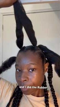 Box braids, rubber band method. ￼#BoxBraids #EasyHairstyle #Elizabeth’sHair #haircare