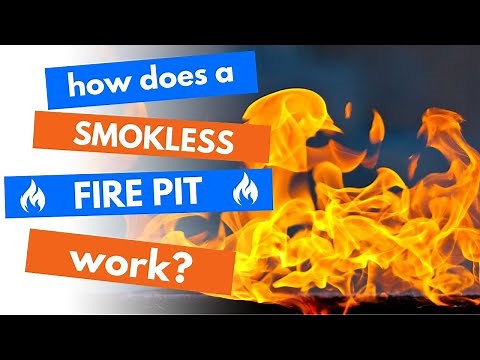 How does a smokeless fire pit work?