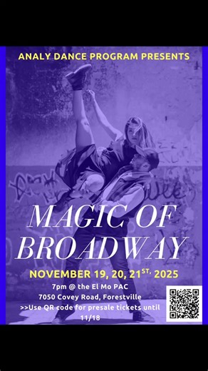 Lights  camera  action  November 19-21, Analy Dance Program is brining Broadway magic to west county! ✨️ #wearewestcounty | Analy High School | Facebook