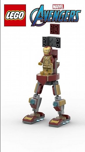 LEGO Marvel Avengers Iron Man Mech Armor Satisfying Building Animation