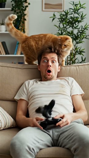 Cat vs human ps5 match 🐈🧍🏿‍♂️🎮