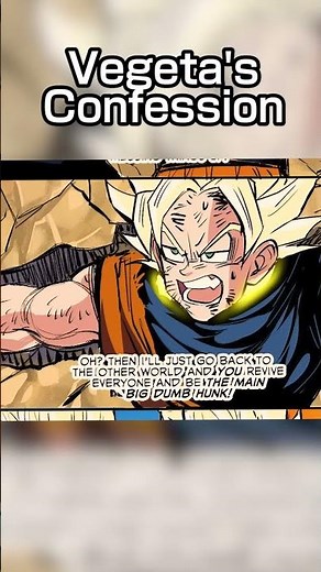 Vegeta's SURPRISE Confession! #shorts
