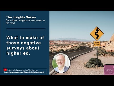 Scott reviews data that contrasts with all those national polls about higher ed.