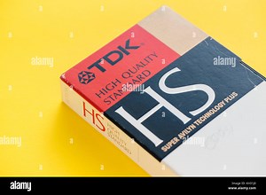 NOVI SAD, SERBIA - NOVEMBER 6, 2017: TDK VHS video cassette. Video Home System, recording tape cassettes was released in Japan in late 1970s. Retro vi Stock Photo - Alamy