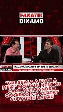 "The mistake was mine!" The reason why Alessandro Caparco feuded with Ovidiu Sabau