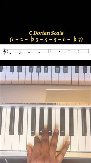 “C Dorian Scale – Ascending & Descending #pianoshorts”