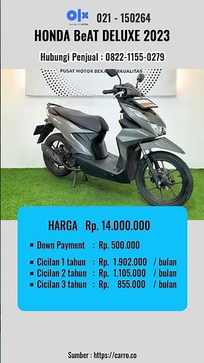 Harga Motor Bekas Honda Beat Deluxe 2023 - Update Harga Motor Bekas dan Baru Honda Yamaha Suzuki