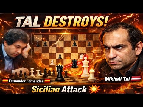 Mikhail Tal’s Crushing Attack in Las Palmas 1975 🔥 | Sicilian Defense Masterpiece