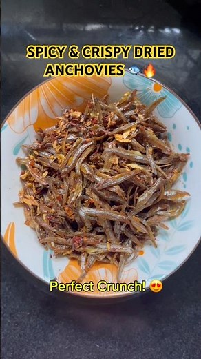 The Most Satisfying Spicy Dried Anchovies ASMR 🐟🔥 #Shorts #CookingASMR #ikanbilis