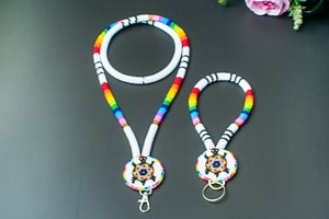 TURTLE Beaded Breakaway Lanyard With Medallion and Wristlet Keychain Native Americans Style - Etsy