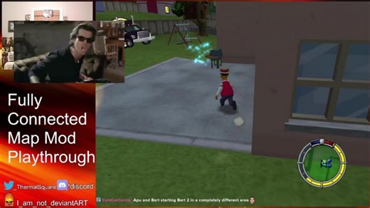Simpsons Hit and Run Fully Connected Map Mod Playthrough !twitter !discord