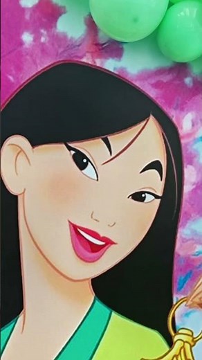 Mulan Birthday Decor with Backdrop and Balloon Garland