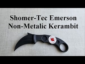 Shomer-Tec Emerson Non-Metalic Kerambit Fixed Blade Knife
