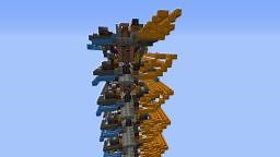 17 floor piston elevator, multi-floor, instant call, up & down Minecraft Map