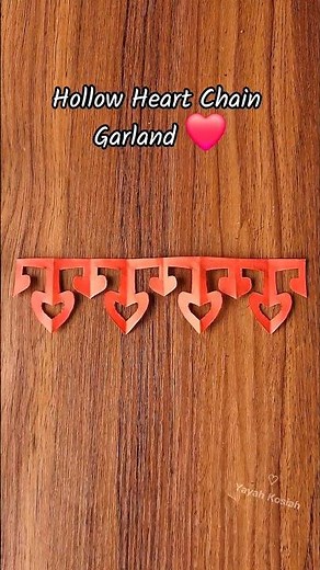 Cut-Out Heart Garland ❤️ So Cute & Easy! #diy #craft #papercraft