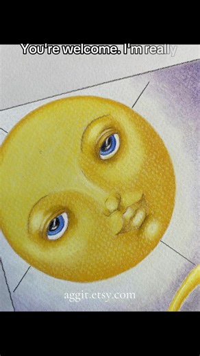 Pastel Sun & Moon Art Illustration