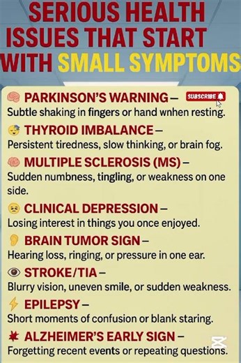 Early Warning Signs of Serious Brain & Health Disorders | Don’t Ignore These Symptoms