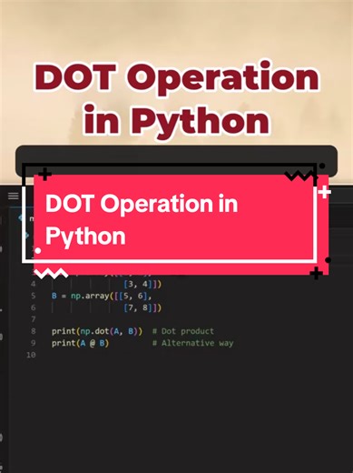 DOT Operation in Python #LearnPython #CodeNewbie #python #LearnToCode #techkeysx